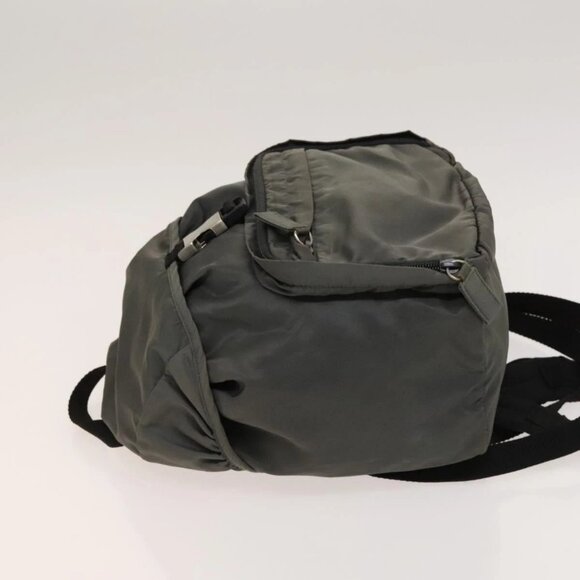 PRADA Backpack Nylon Gray Silver Auth PP851 - Picture 4 of 16